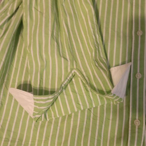 Ralph Lauren Green Striped Shirt - Picture 3 of 7